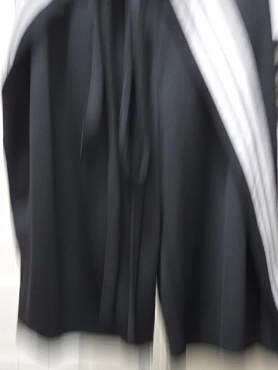 adidas Black Wide-Leg Culotte Track Wrap Around Shorts White Stripes - Picture 4 of 6